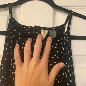 Roxy black polka dot dress